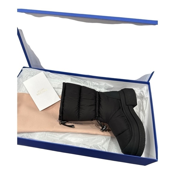 Stuart Weitzman Round Toe Cam SportLift Boots Women's 5.5 B Black Pull-On - Picture 6 of 15